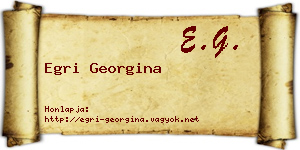 Egri Georgina névjegykártya